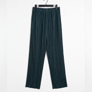 Bailey 44 Elegant Textured Pants in Dark Green Size S NWT